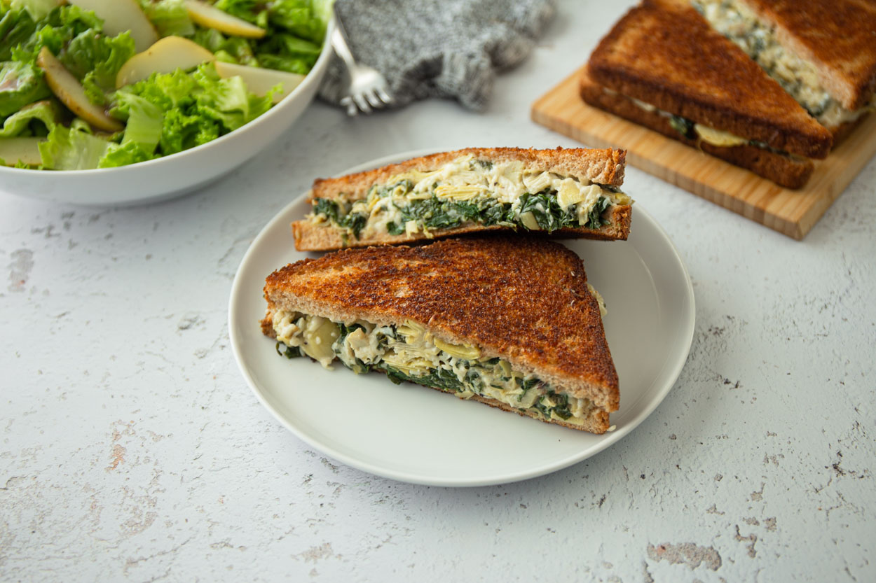 Spinach and Artichoke Grilled Cheese