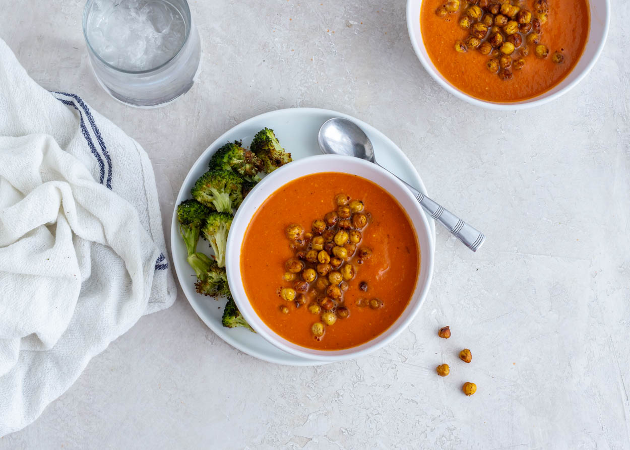 "Creamy" Tomato Basil Soup