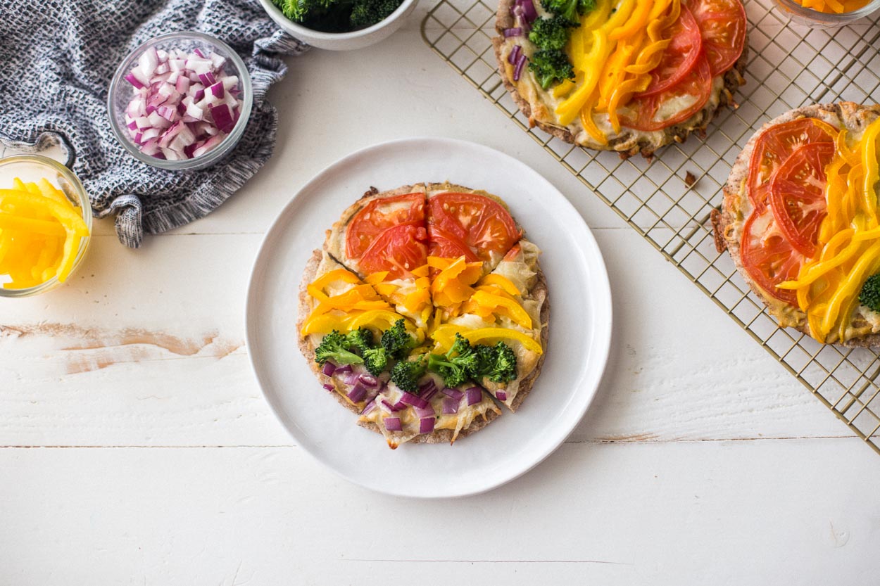 Rainbow Vegetable Flatbread