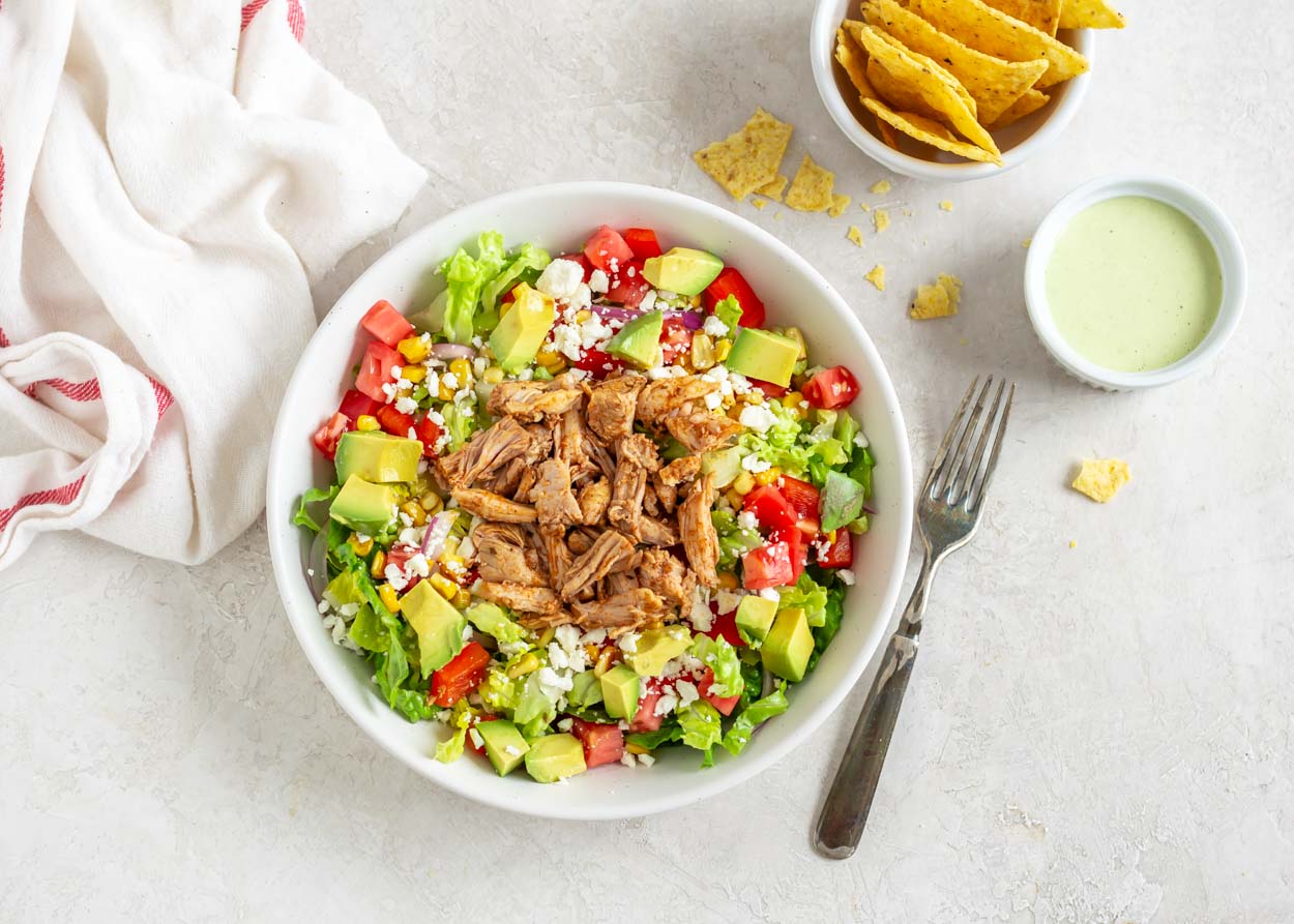 Tex Mex Salad with [Leftover] Pulled Pork