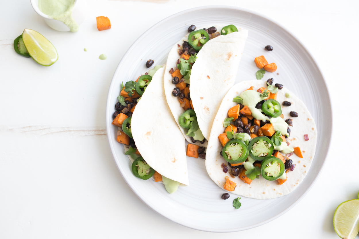 Black Bean and Sweet Potato Tacos