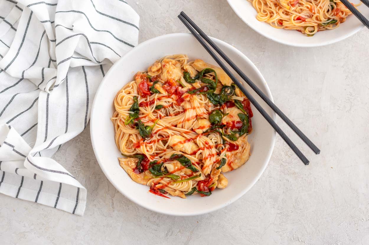 Stir-Fried Chicken and Noodles