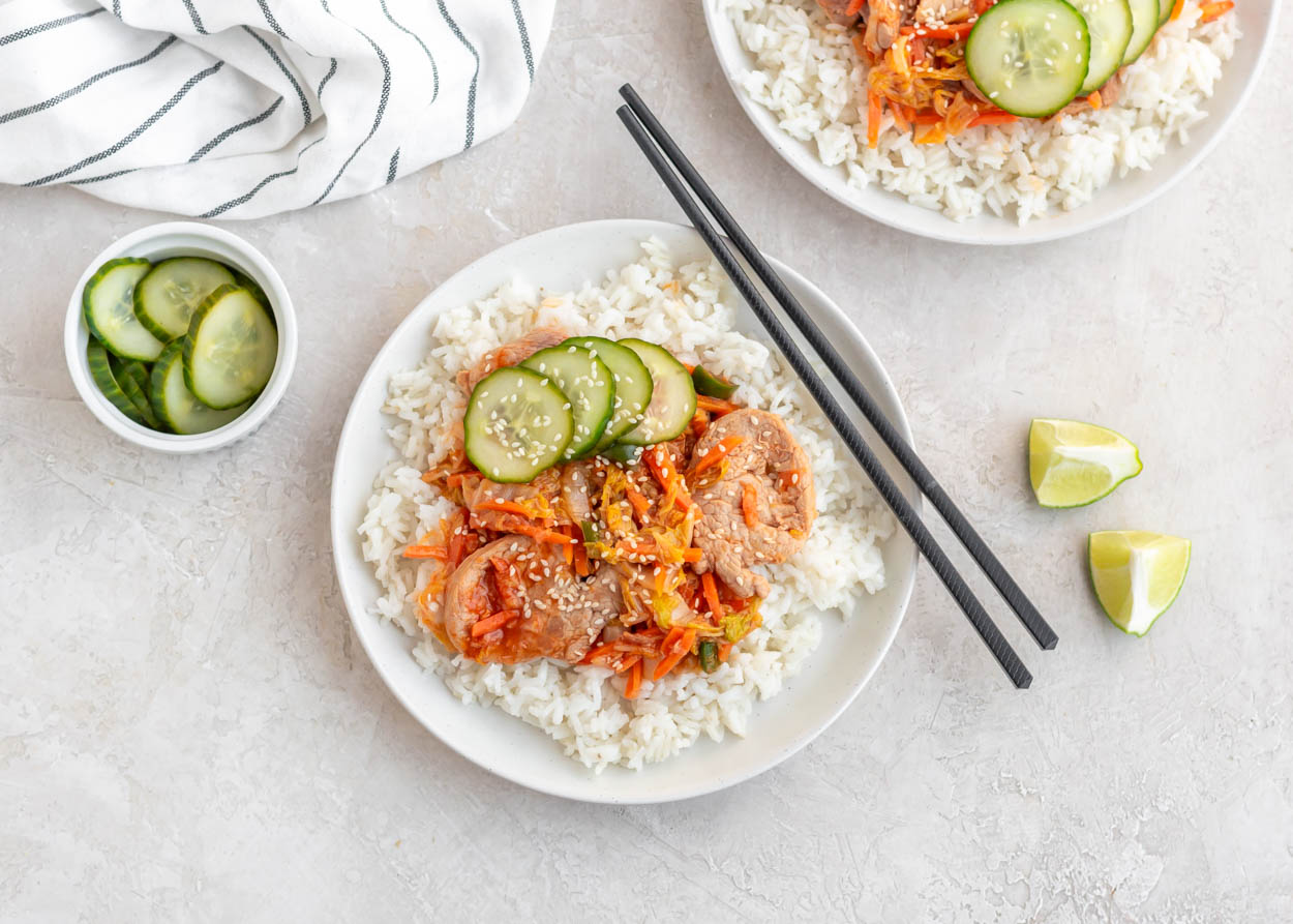 Korean Spicy Pork and Vegetable Stir Fry