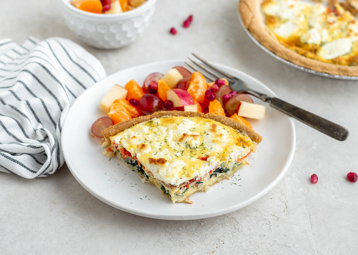 Smoked Salmon and Spinach Quiche