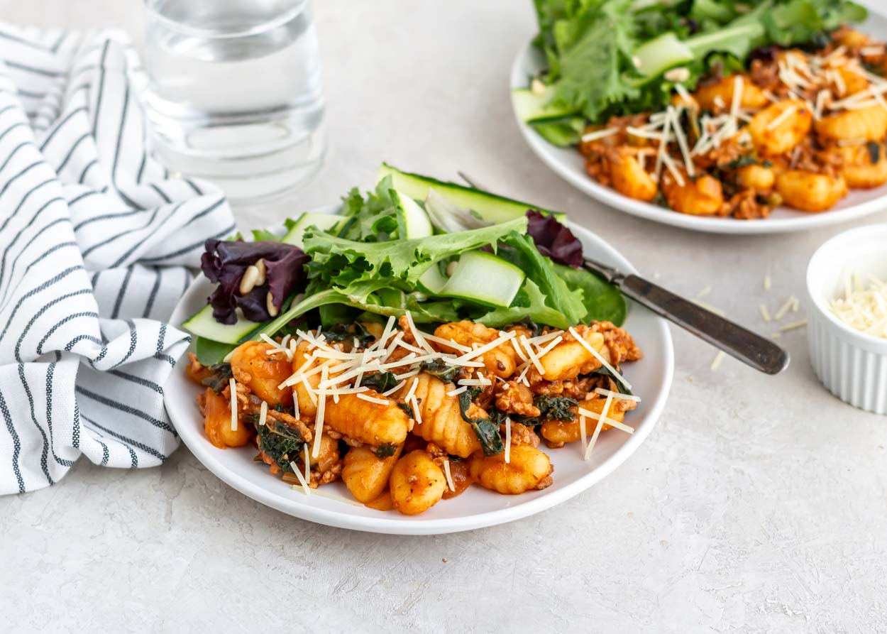 Gnocchi with Kale and 'Sausage'