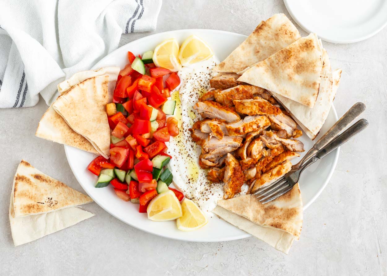 Paprika Roasted Chicken and Labneh Platter