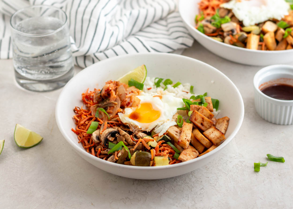 Sheet Pan Tofu Bibimbap