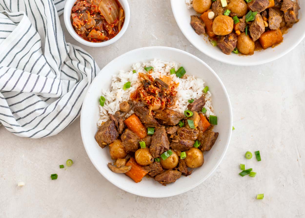 Slow Cooker (or not) Korean Braised Beef (Galbi-Jjim) 