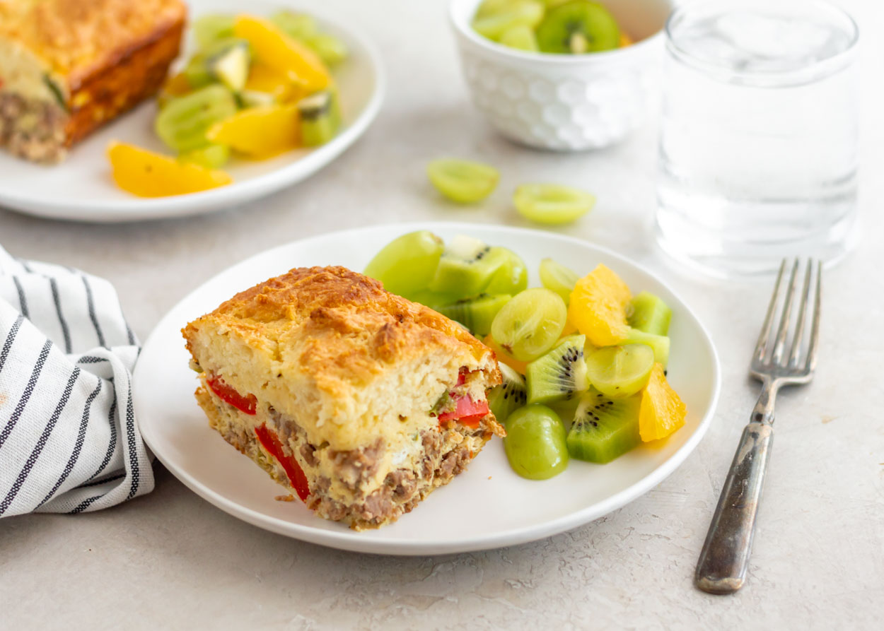 Sausage, Egg, and Biscuit Bake