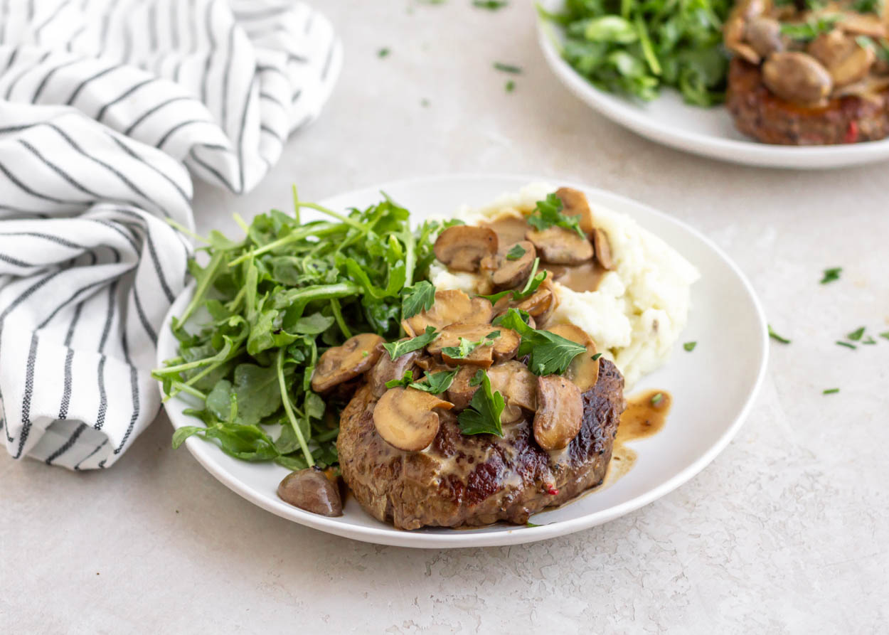 Steak Diane with Mushroom Sauce