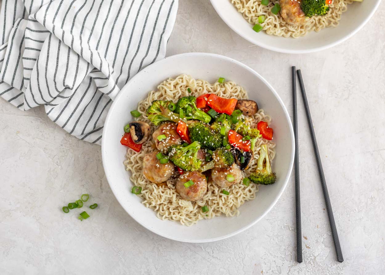 Sheet Pan Teriyaki Meatballs