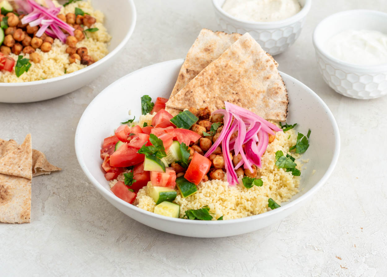 Mediterranean Spiced Chickpea Bowls