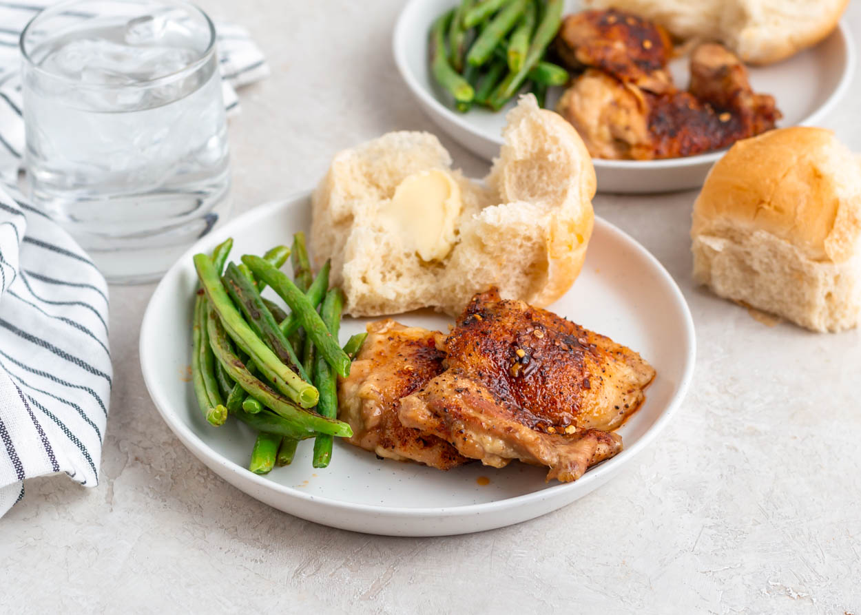 Hot Honey-Glazed Chicken Thighs