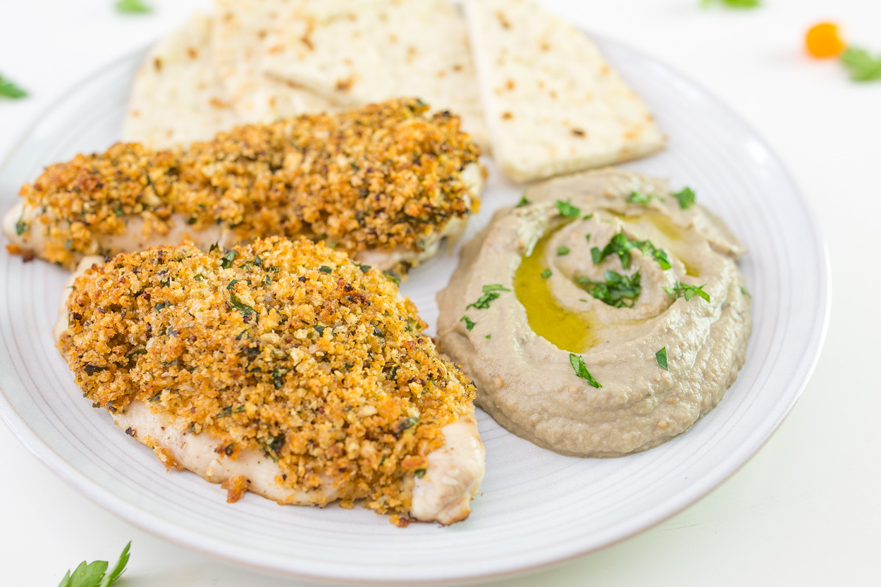 Lemon-Oregano Panko-Crusted Chicken