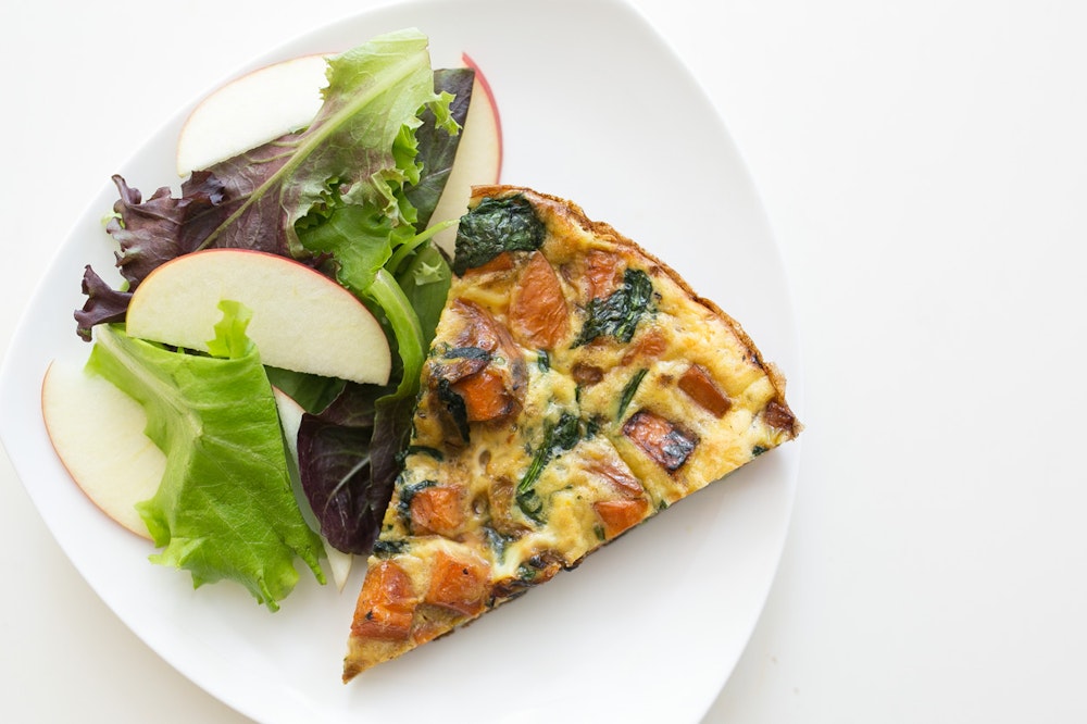 Sweet Potato, Parmesan, and Spinach Frittata