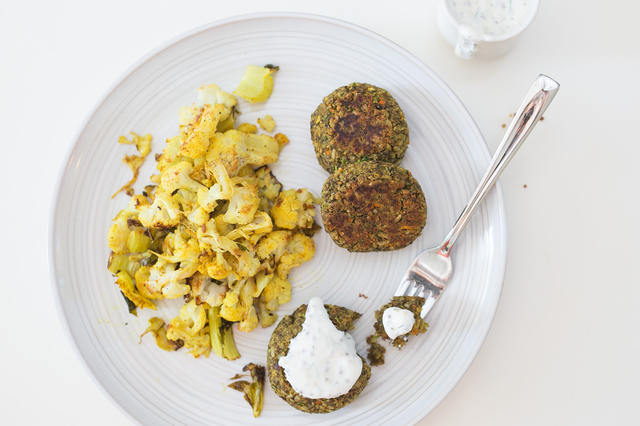 Lentil & Brown Rice Curry Patties (requires food processor)
