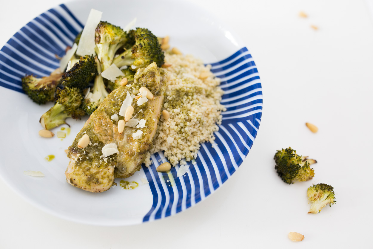 Pesto Baked Chicken Breast Strips
