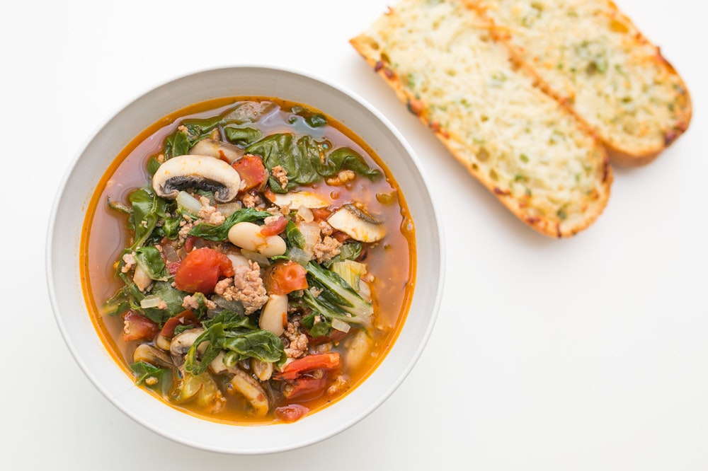 White Bean Soup with Soyrizo and Chard