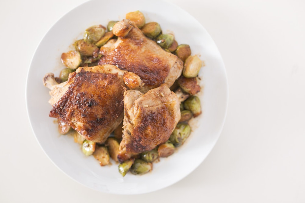 Pan-Roasted Chicken and Brussels Sprouts
