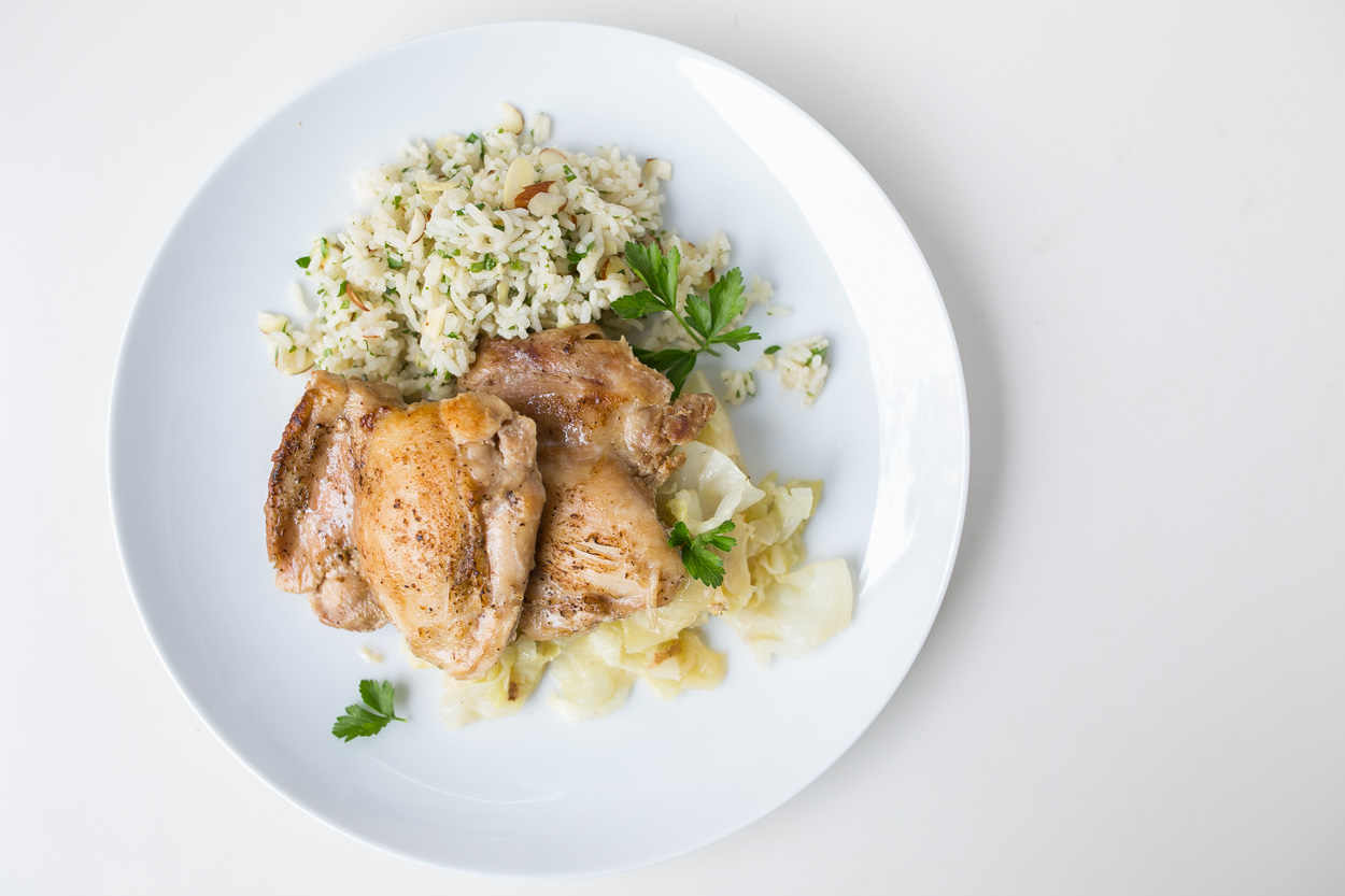 Skillet Chicken Thighs with Cabbage Cook Smarts