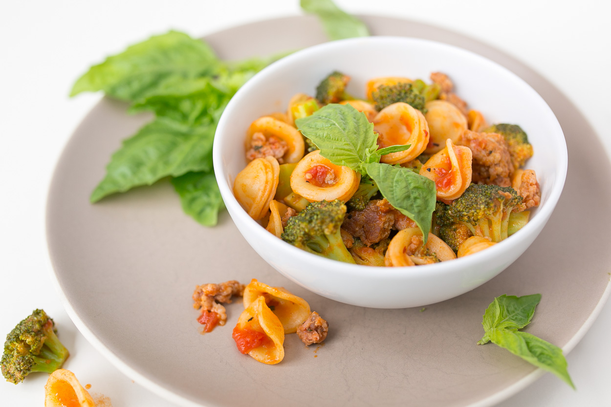 Broccoli and Sausage Orecchiette