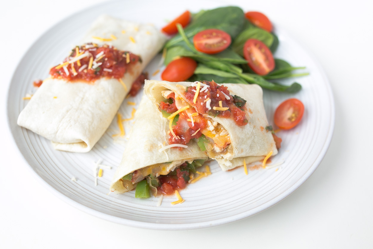 Cheesy Southwest Rotisserie Chicken Tortilla Wraps