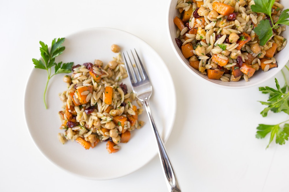 Orzo Pasta Salad with Roasted Butternut Squash