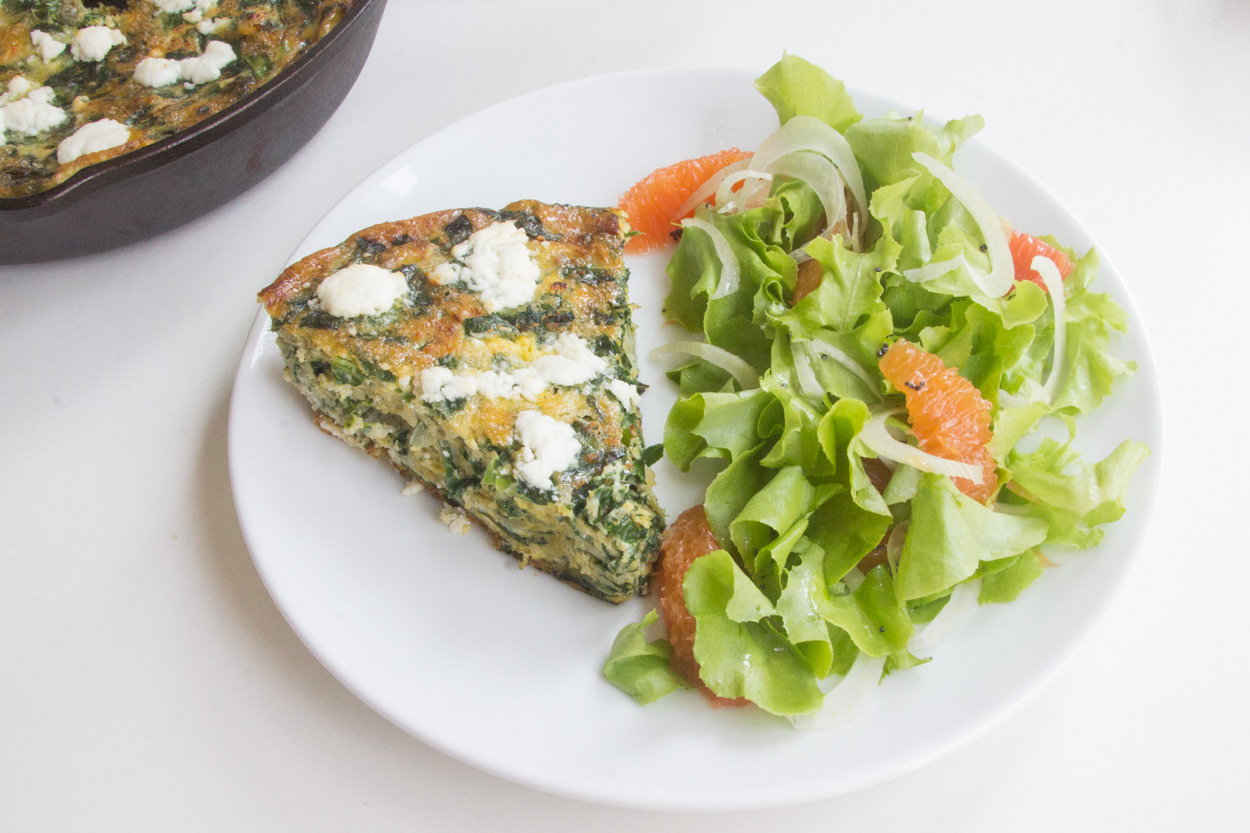 Swiss Chard and Goat Cheese Frittata
