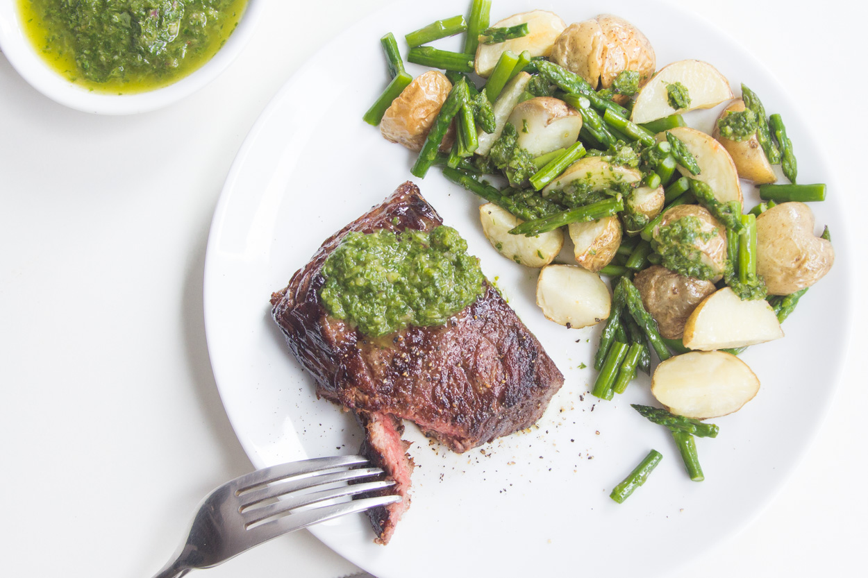 Grilled Flank Steak with Chimichurri