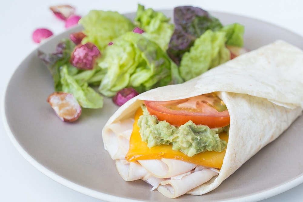 Avocado and Melted Swiss Wraps