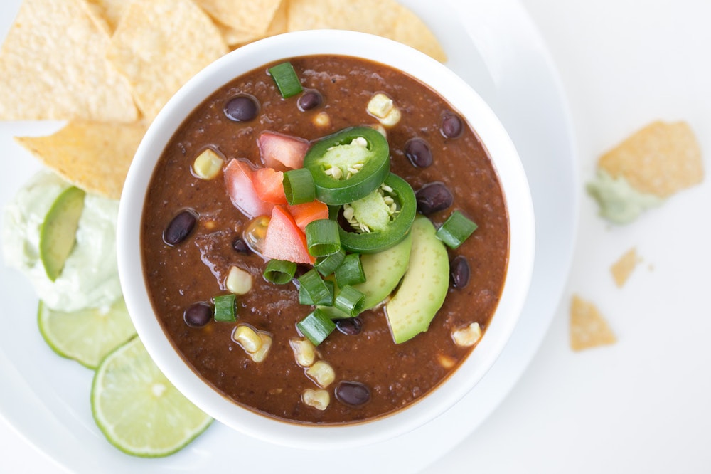 Spicy (or not) Black Bean Soup