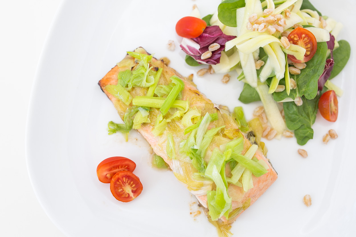 Green Garlic Salmon