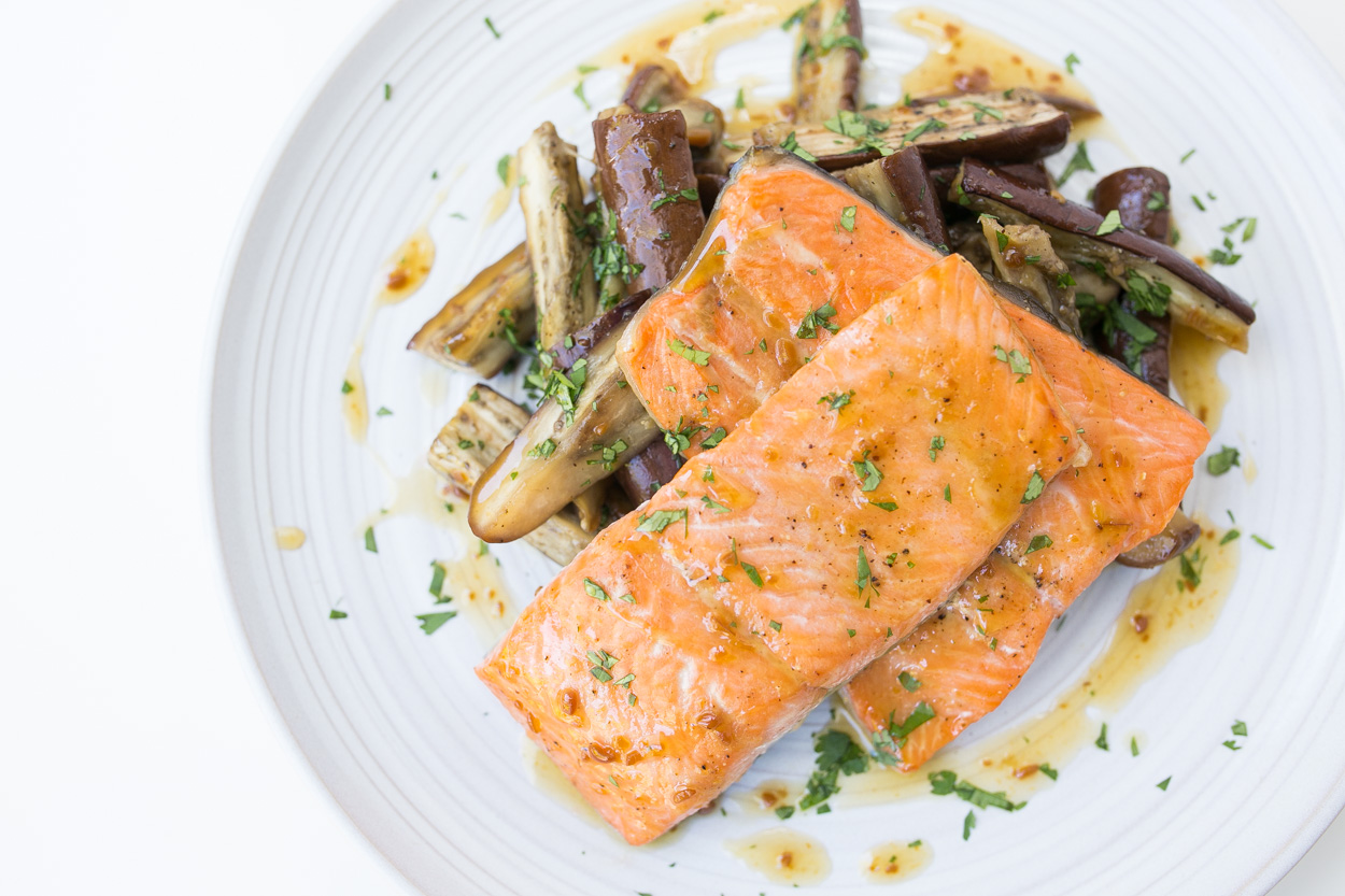 Miso-Honey Glazed Tofu with Quinoa