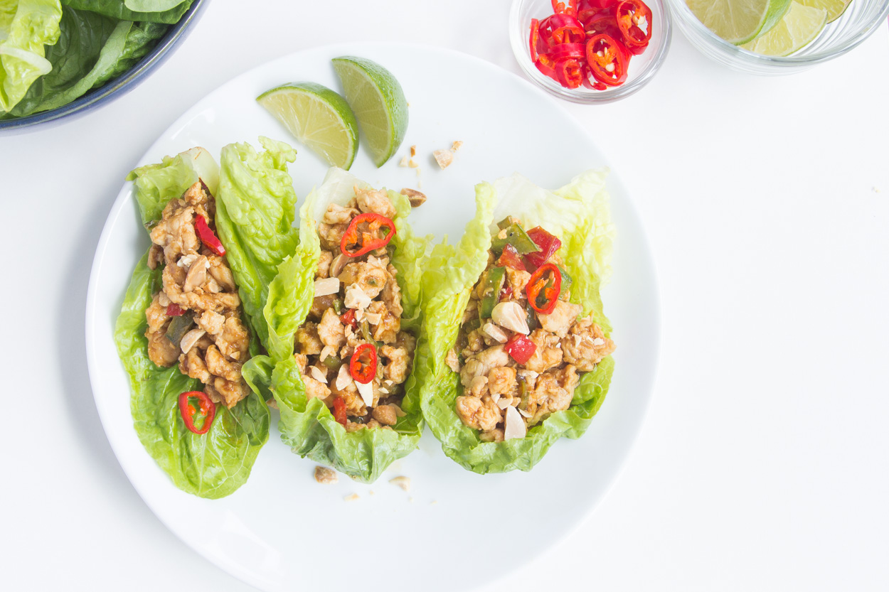 Chicken Stir-Fry Lettuce Wraps