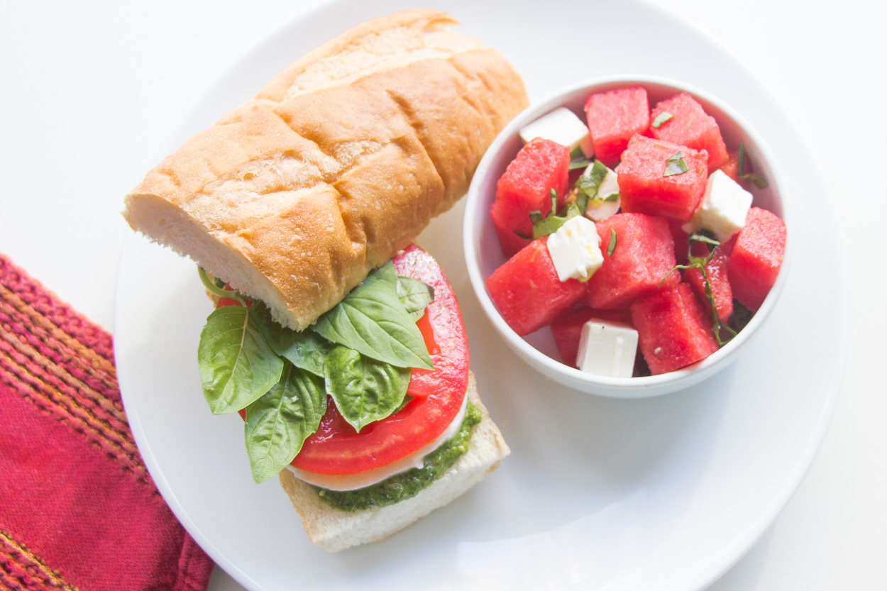 Caprese Sandwiches with Kale Pesto