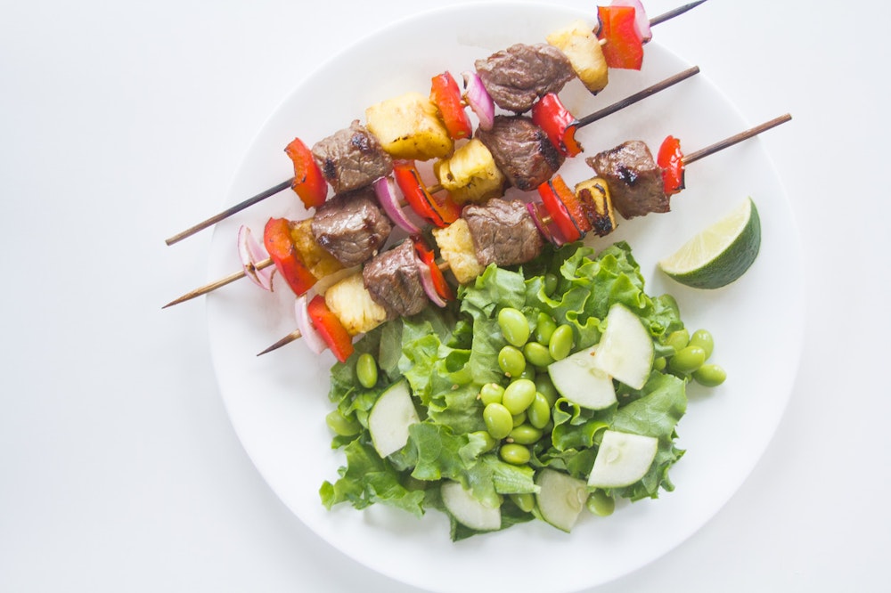 Sweet and Sour Beef and Pineapple Kebabs