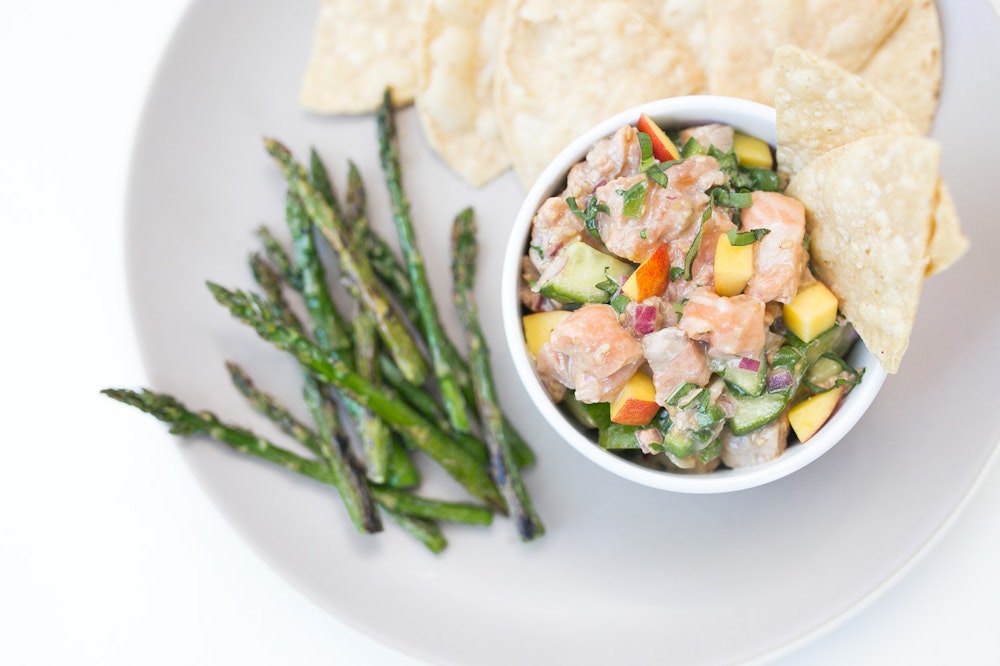 Asian-Style Ceviche with Salmon and Nectarines