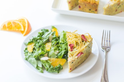 Pasta Frittata with Zucchini and Red Pepper-image