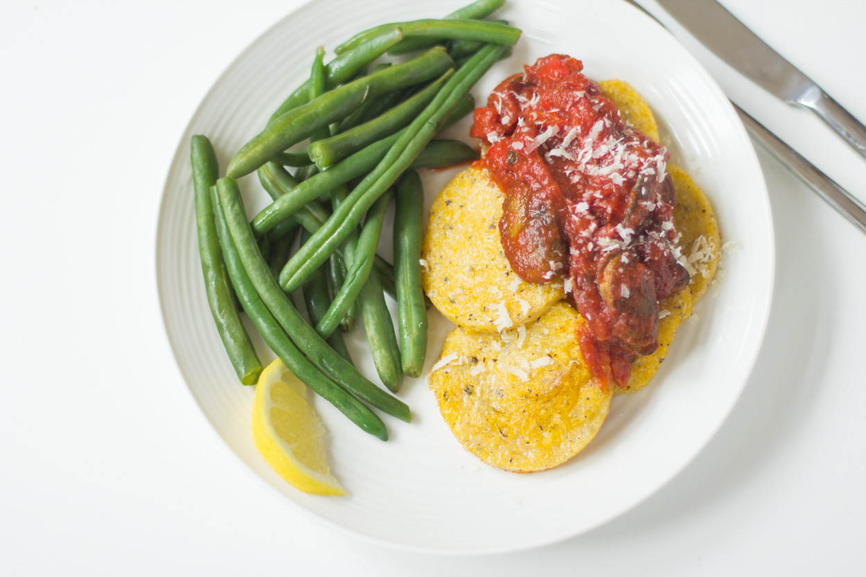 Pan-Seared Polenta with Mushroom Ragu
