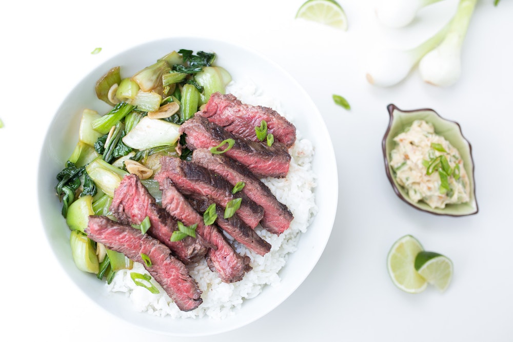 Steak with Miso-Lime Butter