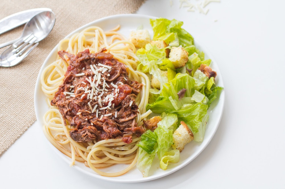 Spaghetti with Beef Ragu