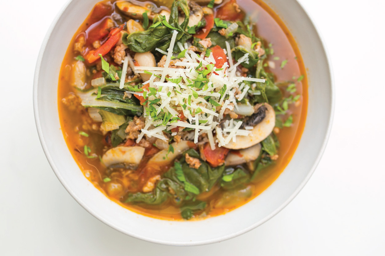 Italian Sausage and Chard White Bean Soup