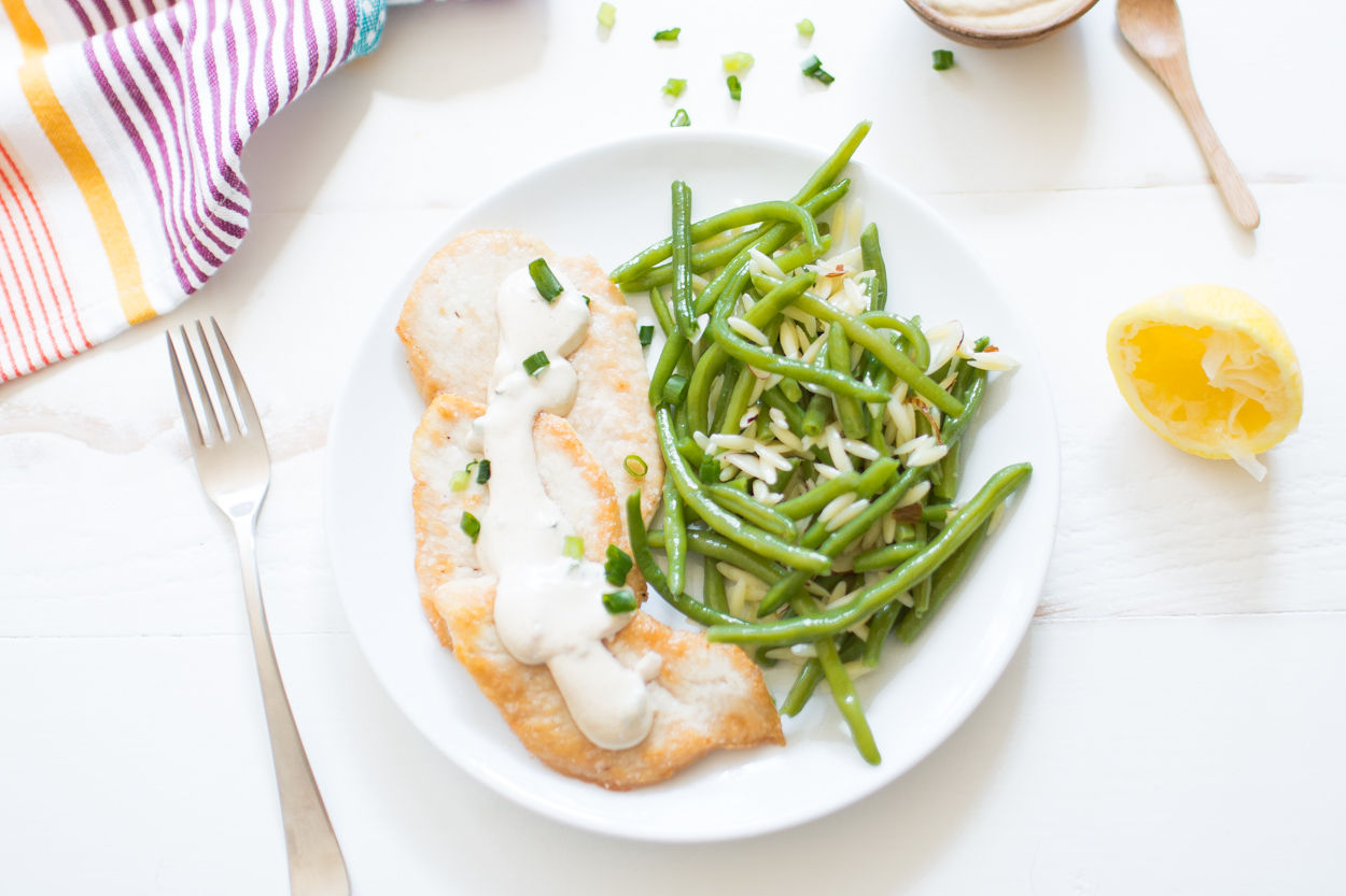 Turkey Cutlets with Creamy Pan Sauce