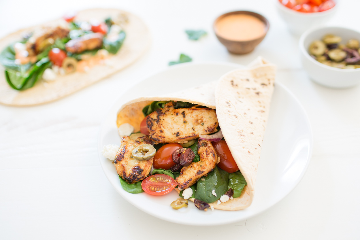Mediterranean Chicken Wraps