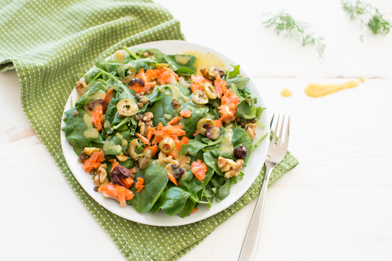 Warm Salmon and Lentil Salad