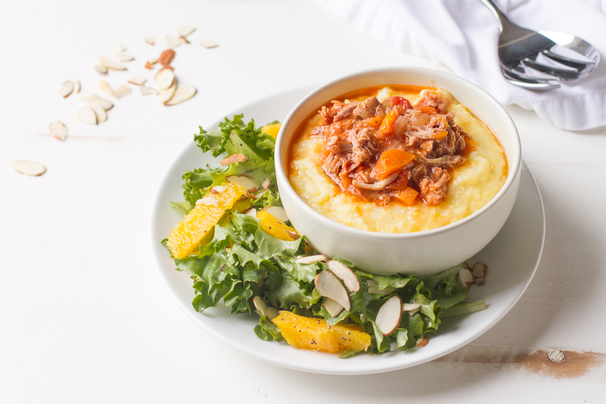 Slow-Cooker Braised Beef over Sweet Potatoes