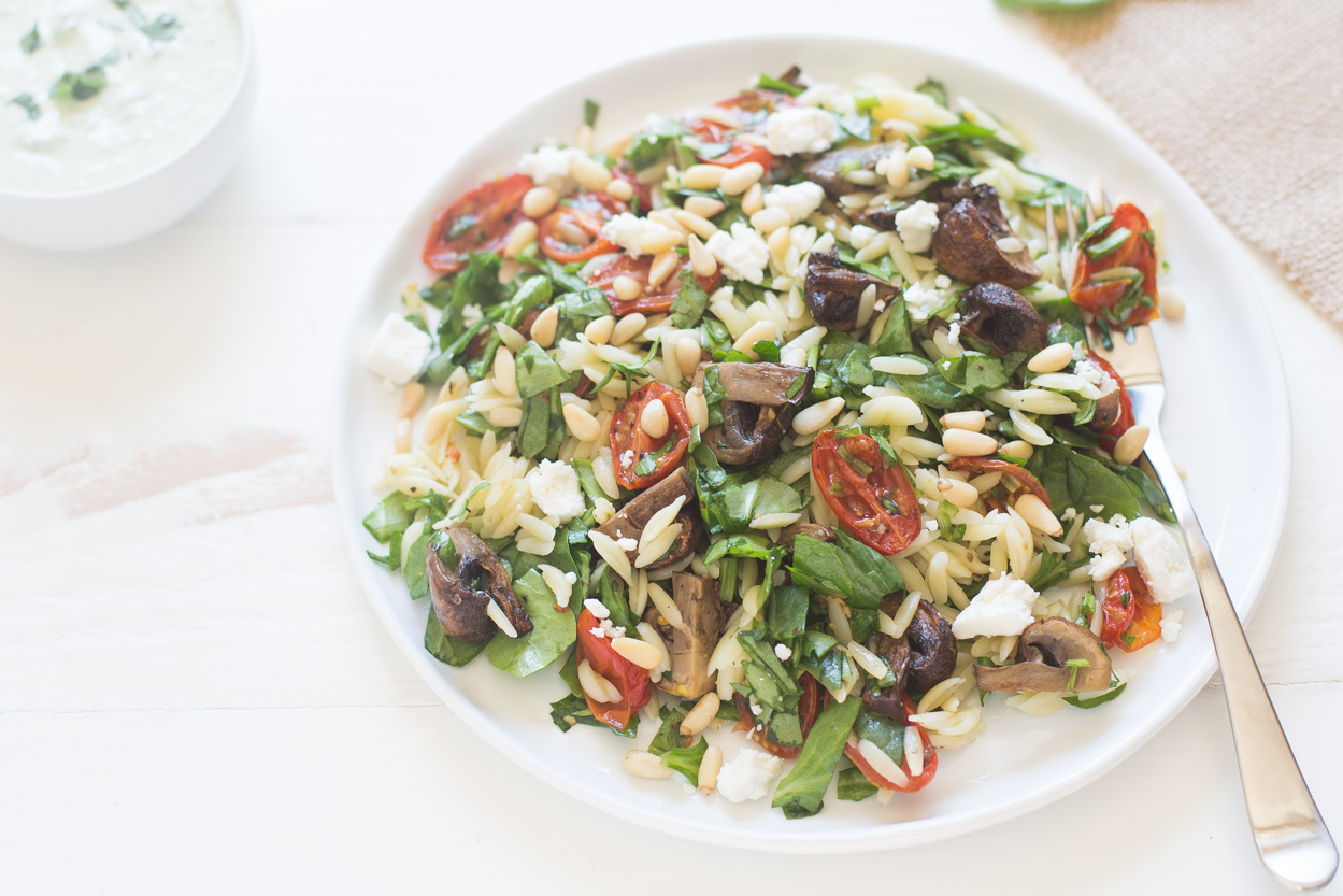 Orzo and Spinach Salad