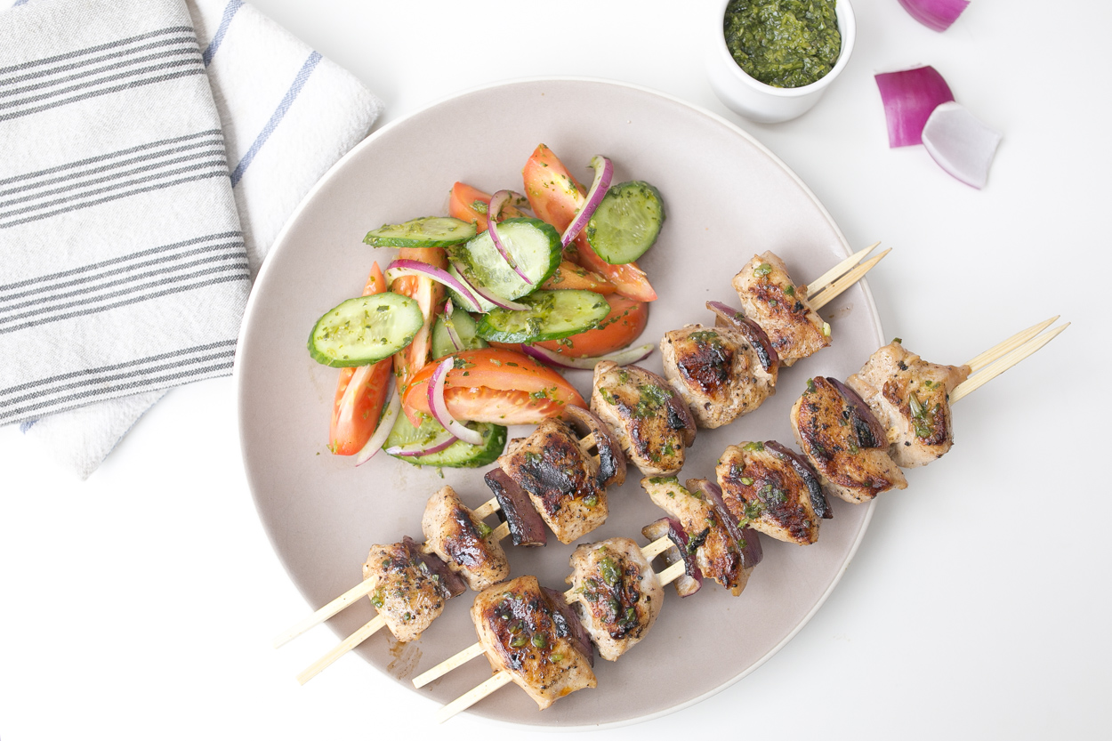 Zucchini and Eggplant Kebabs