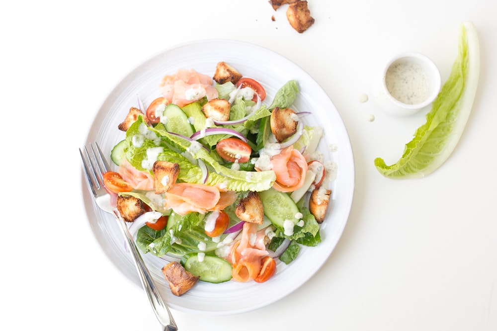 Deconstructed Bagel and Lox Salad