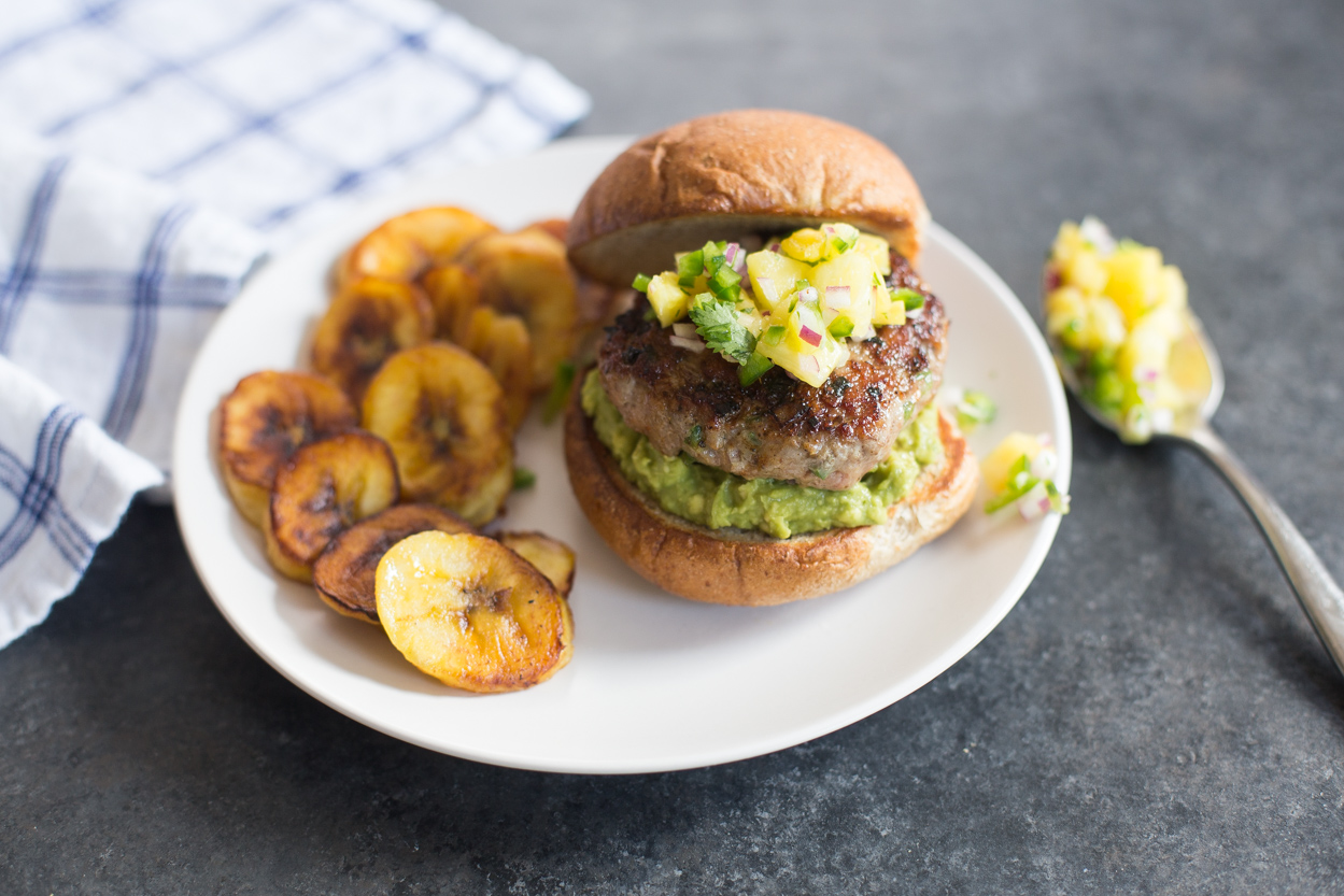 Jamaica | Jerk Pork Burgers with Pineapple Salsa